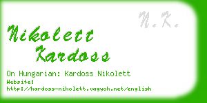 nikolett kardoss business card